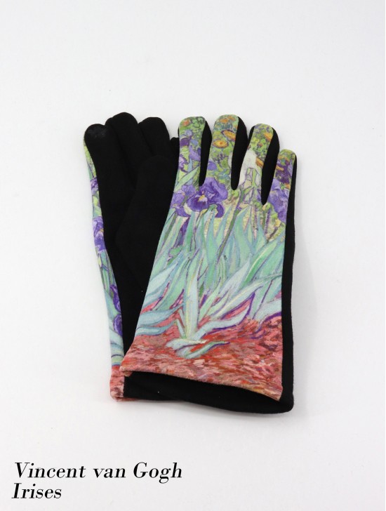 Irises Oil Painting Touch Screen Glove